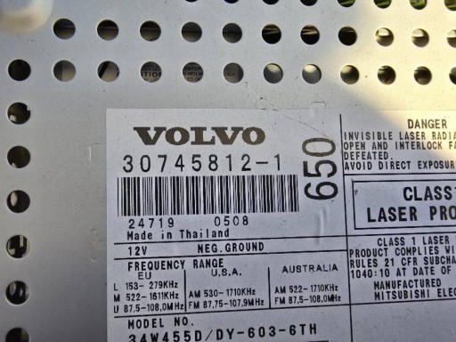 RADIO CD STANICA MULTIMEDIALNA VOLVO S60 I REDIZAJN XC70 30745812 RADIO CD STANICA MULTIMEDIALNA VOLVO S60 I REDIZAJN XC70 30745812