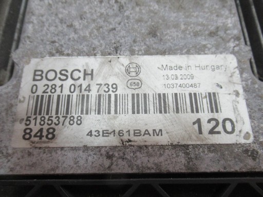 MODUL KOMPJUTER FIAT LANCIA 1.6 MJET 0281014739