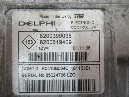 KOMPJUTER MODUL MOTORA NISSAN NOTE E11 1.5 DCI KOMPJUTER MODUL MOTORA NISSAN NOTE E11 1.5 DCI