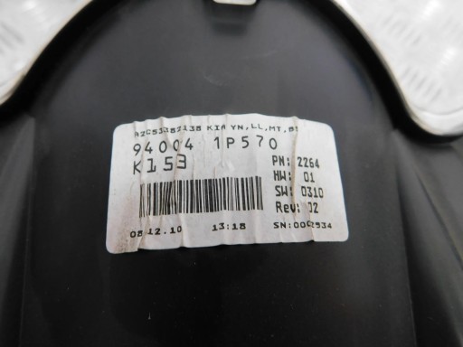 KILOMETAR SAT KIA VENGA 1.4 16V