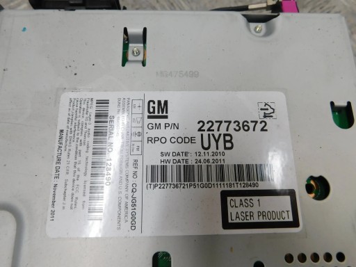 RADIO 22773672 OPEL MERIVA B RADIO 22773672 OPEL MERIVA B