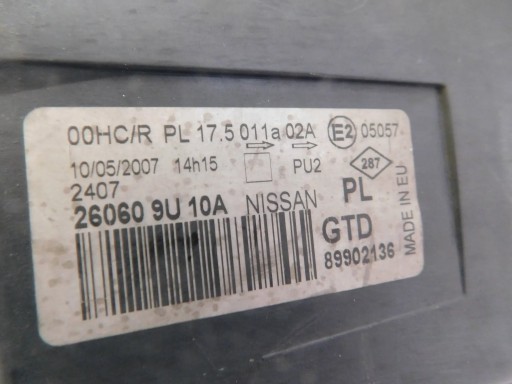 FAR LAMPA LIJEVI NISSAN NOTE E11 06- FAR LAMPA LIJEVI NISSAN NOTE E11 06-