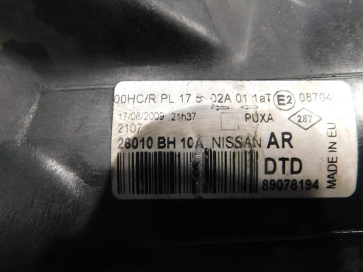 FAR LAMPA DESNI NISSAN NOTE E11 REDIZAJN FAR LAMPA DESNI NISSAN NOTE E11 REDIZAJN