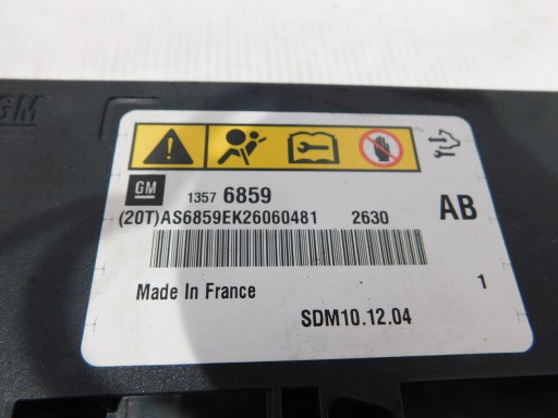 SENSOR MODUL NOSAČ / AIRBAG OPEL MERIVA B 13576859 SENSOR MODUL NOSAČ / AIRBAG OPEL MERIVA B 13576859