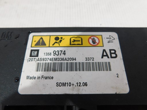 SENSOR MODUL NOSAČ / AIRBAG OPEL MERIVA B 13589374 SENSOR MODUL NOSAČ / AIRBAG OPEL MERIVA B 13589374