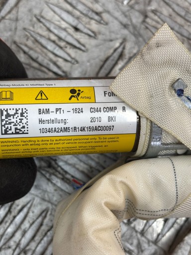 AIRBAG ZAVJESA DESNI FORD C MAX MK2 10-