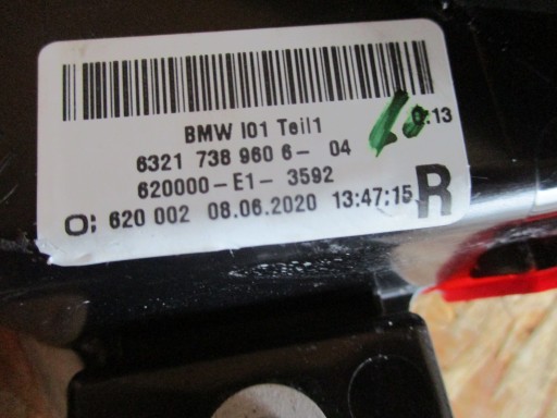 LAMPA FAR DESNA STRANA ZADNJA  ZADNJI BMW I3 I01 LED