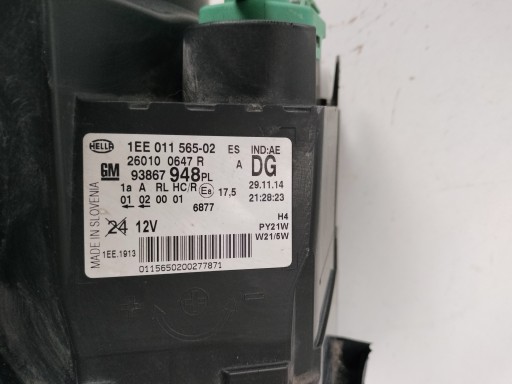 LAMPA FAR DESNA STRANA OPEL VIVARO B 14-