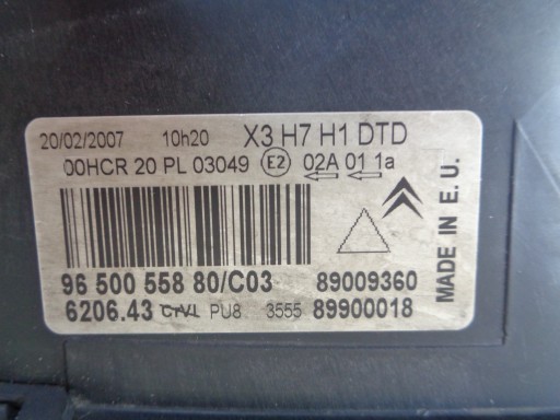 LAMPA FAR DESNA STRANA CITROEN C5 04-08 REDIZAJN LAMPA FAR DESNA STRANA CITROEN C5 04-08 REDIZAJN