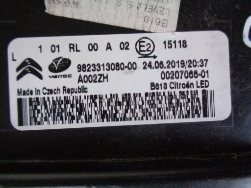 MAGLENKA LIJEVA STRANA CITROEN C3 III LED 16-