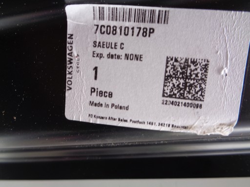 GOLI DESNA STRANA ZADNJI BOK VW CRAFTER II 7C 7C0 17-