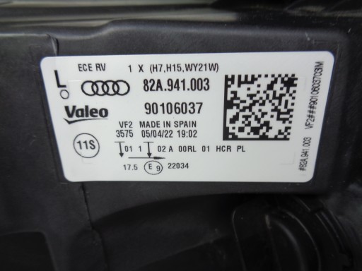 LAMPA FAR LIJEVA STRANA AUDI A1 82A 18-