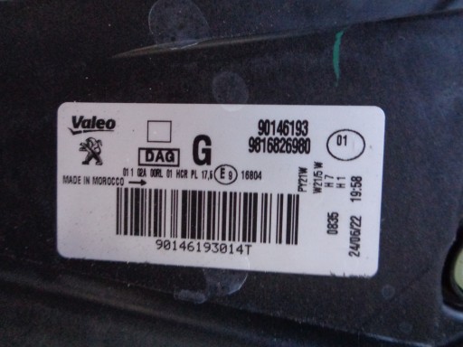 LAMPA FAR LIJEVA STRANA PEUGEOT PARTNER 18-