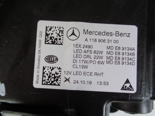 LAMPA FAR LIJEVA STRANA MERCEDES CLA W118 18- MULTIBEAM LED
