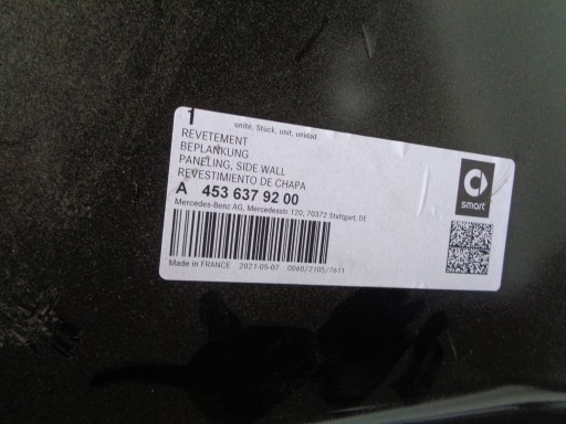 PRAG DESNA STRANA PREDNJA SMART FORFOUR W453 14-