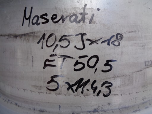 FELGA ALUMINIJSKA MASERATI 10,5JX18 ET50,5 5X114,3