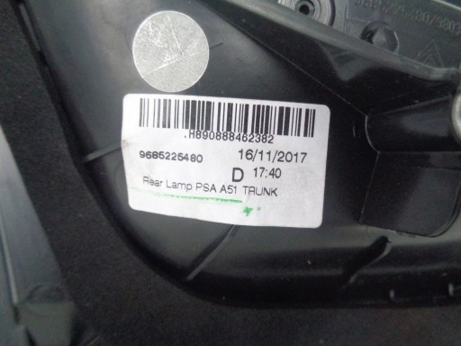 LAMPA FAR DESNA STRANA ZADNJA W GEPEKA CITROEN C3 12-16 REDIZAJN
