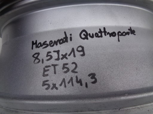 FELGA ALUMINIJSKA MASERATI 8,5JX19 ET52 5X114,3