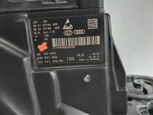 LAMPA FAR DESNA STRANA AUDI A8 D4 4H 4H0 14- REDIZAJN FULL LED MATRIX LAMPA FAR DESNA STRANA AUDI A8 D4 4H 4H0 14- REDIZAJN FULL LED MATRIX