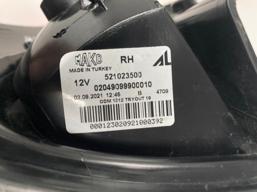 LAMPA FAR DESNA STRANA ZADNJA FIAT PANDA III 12-