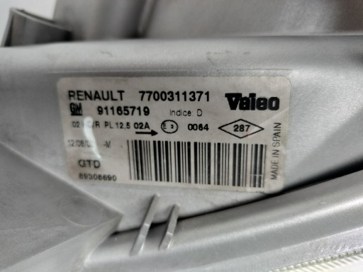LAMPA FAR LIJEVA STRANA RENAULT TRAFIC OPEL VIVARO 00-07