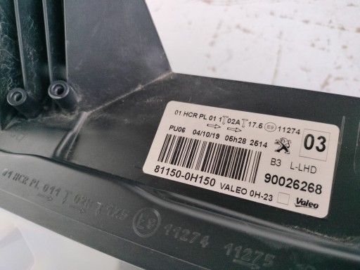 LAMPA FAR LIJEVA STRANA PEUGEOT 108 14- LED