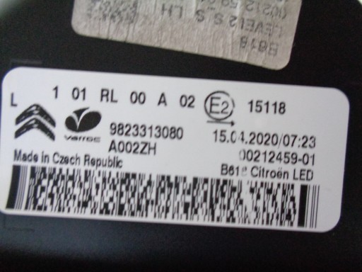MAGLENKA LIJEVA STRANA CITROEN C3 III LED 16-