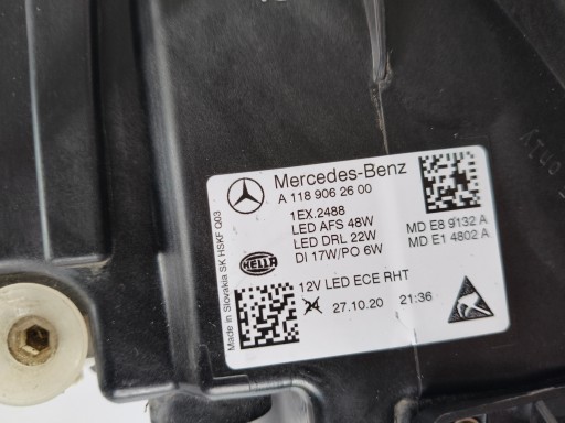 LAMPA FAR DESNA STRANA MERCEDES CLA W118 18- FULL LED LAMPA FAR DESNA STRANA MERCEDES CLA W118 18- FULL LED