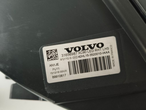 LAMPA FAR LIJEVA STRANA VOLVO XC90 II 15- FULL LED ACTIVE HIGH BEAM