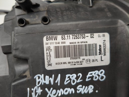 LAMPA FAR LIJEVA STRANA BMW 1 E82 E88 COUPE CABRIO XENON ZAKRETNI LAMPA FAR LIJEVA STRANA BMW 1 E82 E88 COUPE CABRIO XENON ZAKRETNI