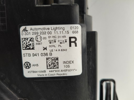 LAMPA FAR DESNA STRANA VW TOURAN 5TA 16- FULL LED