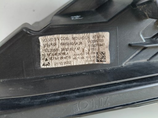 LAMPA FAR LIJEVA STRANA VOLVO V60 S60 III 18- FULL LED MID