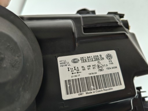 LAMPA FAR DESNA STRANA VW CADDY 2K 2K5 15-