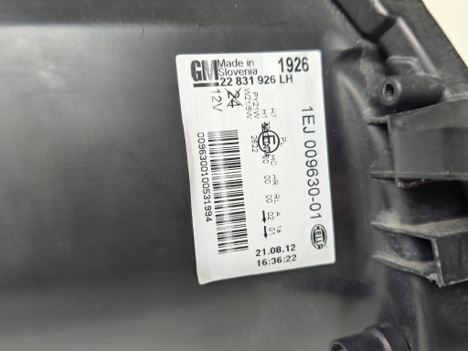 LAMPA FAR LIJEVA STRANA OPEL INSIGNIA A 08-13 LAMPA FAR LIJEVA STRANA OPEL INSIGNIA A 08-13