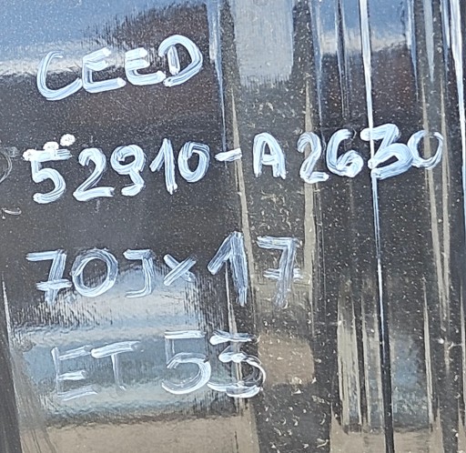 KIA CEED ALU FELGIA 7.0JX17 OFFSET 53 52910-A2630