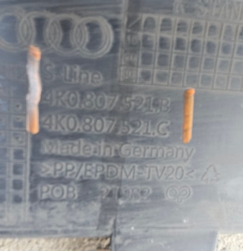 AUDI A6 C8 KARAVAN S-LINE 18-23 BRANIK 4K9807511C