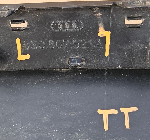 AUDI TT S-LINE 14-18 DIFUZOR BRANIKA ZADNJEG 8S0807521A