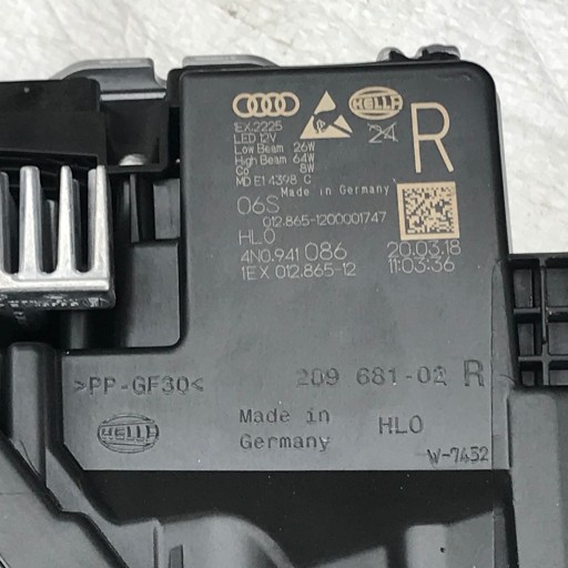 AUDI A8 S8 D5 LAMPA FAR LED LASER DESNA STRANA 4N0941086