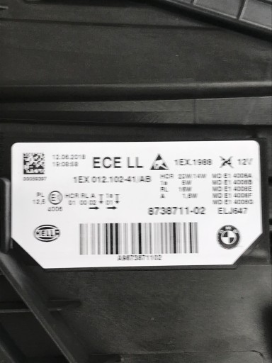 BMW 3 F30 F31 LCI LAMPA FAR FULL LED LIJEVA STRANA 8738711