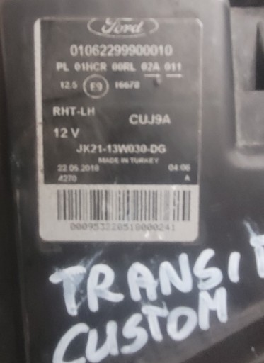 FORD TRANSIT CUSTOM REDIZAJN LED 17-22 LAMPA FAR LIJEVA STRANA