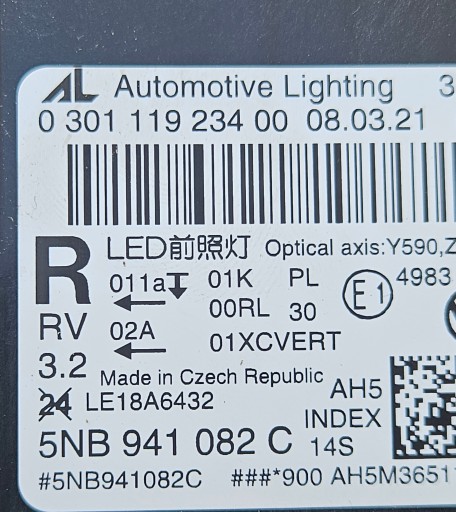 VW TIGUAN II REDIZAJN 20-24 LAMPA FAR DESNA STRANA LED IQ LIGHT 5NB941082C NOVO VW TIGUAN II REDIZAJN 20-24 LAMPA FAR DESNA STRANA LED IQ LIGHT 5NB941082C NOVO