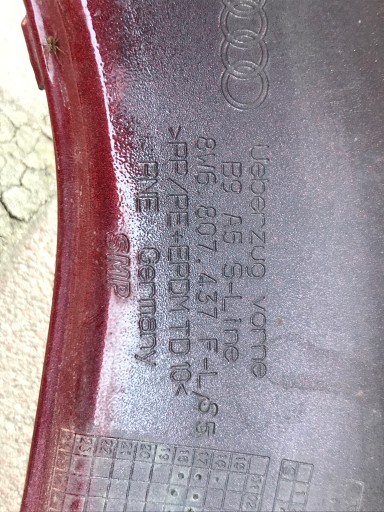AUDI S5 A5 S-LINE BRANIK PREDNJA STRANA 8W6807437F-L,