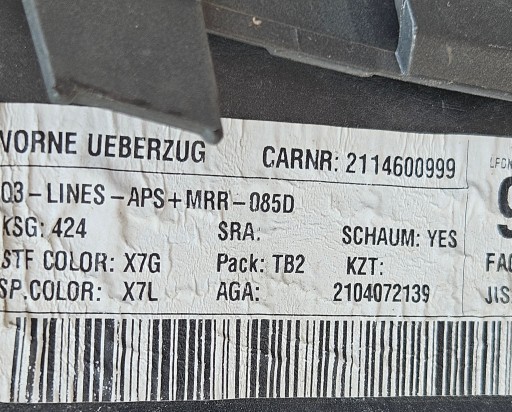 AUDI Q3 II 18-25 BRANIK PREDNJA STRANA 83A807437 83A807438