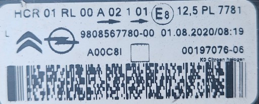 CITROEN JUMPY III VIVARO 16-22 LAMPA FAR DESNA STRANA + LIJEVA