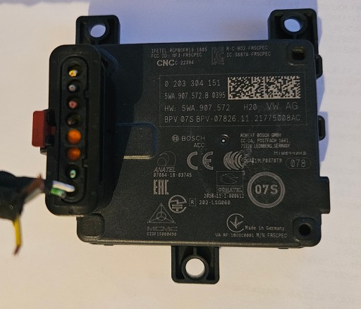 VW SKODA SEAT RADAR ACC DISTRONIC 5WA907572A , 5WA907572B VW SKODA SEAT RADAR ACC DISTRONIC 5WA907572A , 5WA907572B
