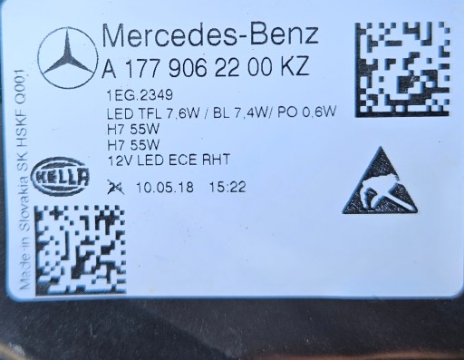 MERCEDES A-KLASA 18-22 LAMPA FAR DESNA STRANA A1779062200 MERCEDES A-KLASA 18-22 LAMPA FAR DESNA STRANA A1779062200