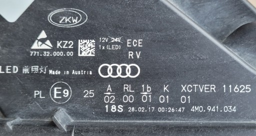 AUDI Q7 II 15-19 LAMPA FAR PREDNJA STRANA FULL LED DESNA 4M09410