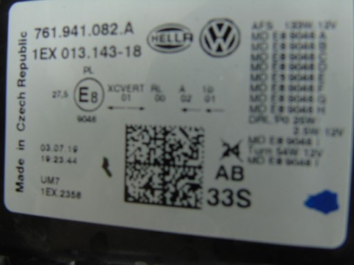 VW TOUAREG LAMPA FAR DESNA STRANA FULL LED MATRIX 761941082A