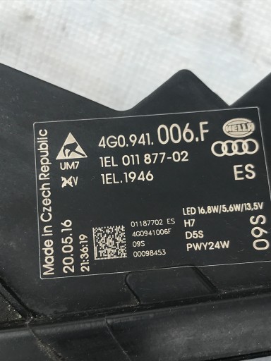 AUDI A6 C7 REDIZAJN 15-17 LAMPA FAR LED DESNA STRANA 4G0941006F