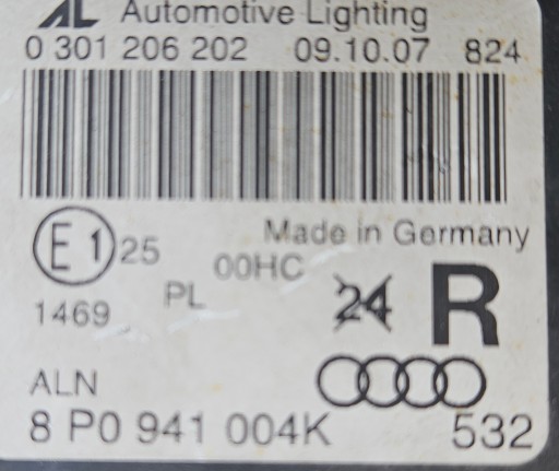 AUDI A3 8P0 03-08 LAMPA FAR LIJEVA STRANA + DESNA